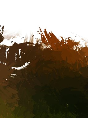 Taranmış Boyalı Soyut Arkaplan. Vahşi kaotik fırça darbeleri. Boya darbeleri. 2D İllüstrasyon. Fırça darbeli resim. 