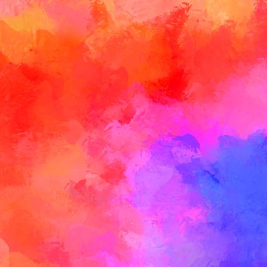 Canlı fırça darbeleriyle boyanmış. Renkli desenli resim. Fırçalanmış duvar kağıdını boya.