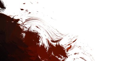 Taranmış Boyalı Soyut Arkaplan. Vahşi kaotik fırça darbeleri. Boya darbeleri. 2D İllüstrasyon. Fırça darbeli resim. 