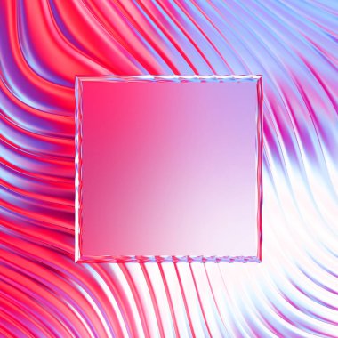 Soyut çerçeveli arkaplan. Renkli, canlı, dalgalı bir duvar kağıdı. Merkezi çerçeveli yaratıcı grafik 2d çizim. Dinamik şekilli modaya uygun sıvı örtüsü.