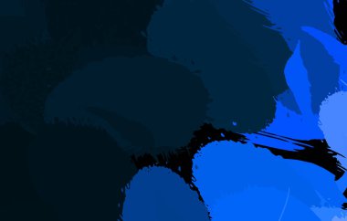 Vahşi fırça darbeleriyle yaratıcı soyut resim. Artistik fırça darbeleriyle donatılmış. Renkli ve canlı bir tasvir. Boyalı sanat.