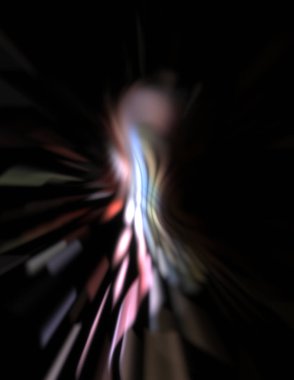 Işık parçacık izleri. Parlayan parçacıkları ve çizgileri olan ışık patlaması yıldızı. Güzel hareketli soyut ışın arkaplanı.