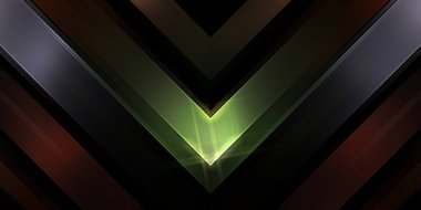 Soyut parlayan geometrik ışıklar arka planda. Fraktal simetrik grafik çizimi. Parıldayan ve parıldayan çubukları kesiştir.