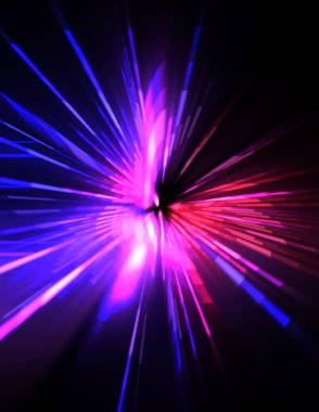 Fütürist mercek patlaması. Parlayan parçacıkları ve çizgileri olan ışık patlaması yıldızı. Güzel soyut ışın arkaplanı.