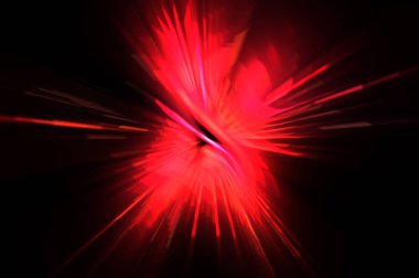 Fütürist mercek patlaması. Parlayan parçacıkları ve çizgileri olan ışık patlaması yıldızı. Güzel soyut ışın arkaplanı.