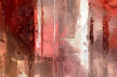 Soyut arkaplanda pürüzlü fırça darbeleri. Fırça boyası. Renkli boya darbeleri. Eşsiz duvar sanatı. Tuvaldeki modern sanat. Renkli çağdaş sanat eserleri. 
