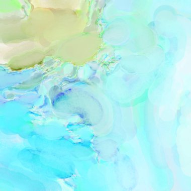 El yapımı sürreal soyut desenli suluboya. Modern sanatsal resim. 2D çizim. Arkaplan boyası karışımı. Yaratıcı duvar sanatı. Çağdaş sanat.