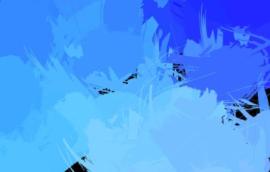 Vahşi fırça darbeleriyle yaratıcı soyut resim. Artistik fırça darbeleriyle donatılmış. Renkli ve canlı bir tasvir. Boyalı sanat.