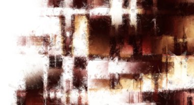 Modern sanat. Renkli çağdaş sanat eserleri. Renkli boya darbeleri. Soyut arkaplanda fırça darbeleri. Fırça boyası. Eşsiz duvar sanatı.