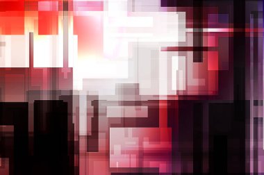 Fütürist soyut geometrik duvar kağıdı. Geometrik renkli şekiller. Dikdörtgen şekilli arka plan. Bir teknolojinin dijital illüstrasyonuName.