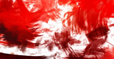 Sanatsal soyut arkaplan. Doku boyalı duvar kağıdı. Boya darbeleriyle yaratıcı bir illüstrasyon. Fırça desenli resim.