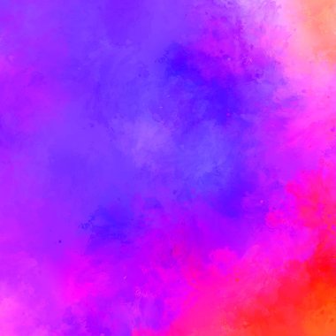 Canlı fırça darbeleriyle boyanmış. Renkli desenli resim. Fırçalanmış duvar kağıdını boya.