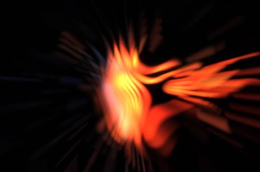 Işık parçacık izleri. Parlayan parçacıkları ve çizgileri olan ışık patlaması yıldızı. Güzel hareketli soyut ışın arkaplanı.