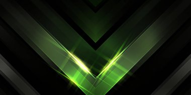 Soyut parlayan geometrik ışıklar arka planda. Fraktal simetrik grafik çizimi. Parıldayan ve parıldayan çubukları kesiştir.