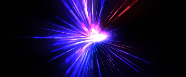 Futuristische Linsenblitze Leichter Explosionsstern Mit Glühenden Teilchen Und Linien Schöne — Stockfoto
