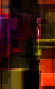 Fütürist soyut geometrik duvar kağıdı. Geometrik renkli şekiller. Dikdörtgen şekilli arka plan. Bir teknolojinin dijital illüstrasyonuName.