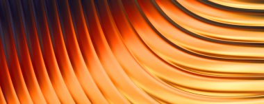 Soyut arkaplan. Renkli dalgalı yansıtıcı duvar kağıdı. Duvar kağıdı, afiş, arkaplan, kart, kitap kapağı veya web sitesi için grafiksel resimleme.