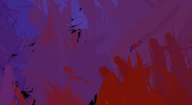 Sanatsal soyut arkaplan. Doku boyalı duvar kağıdı. Boya darbeleriyle yaratıcı bir illüstrasyon. Fırça desenli resim.