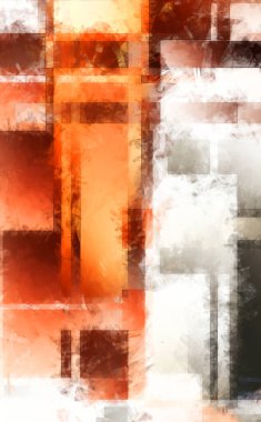 Modern sanat. Renkli çağdaş sanat eserleri. Renkli boya darbeleri. Soyut arkaplanda fırça darbeleri. Fırça boyası. Eşsiz duvar sanatı.