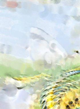 Modern sanat. Renkli çağdaş sanat eserleri. Renkli boya darbeleri. Soyut arkaplanda fırça darbeleri. fırça boyası.