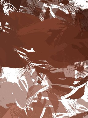 Renkli fırça darbelerinin 2B çizimi. Dekoratif doku resmi. Canlı boya desenli arka plan. Kaotik fırça darbeleri resim.