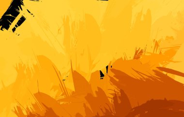 Vahşi fırça darbeleriyle yaratıcı soyut resim. Artistik fırça darbeleriyle donatılmış. Renkli ve canlı bir tasvir. Boyalı sanat.