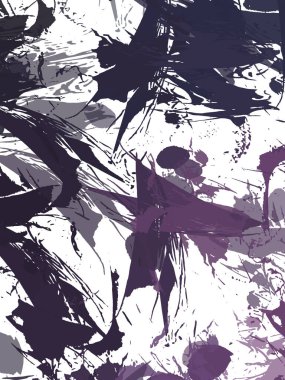 Renkli fırça darbelerinin 2B çizimi. Dekoratif doku resmi. Canlı boya desenli arka plan. Kaotik fırça darbeleri resim.