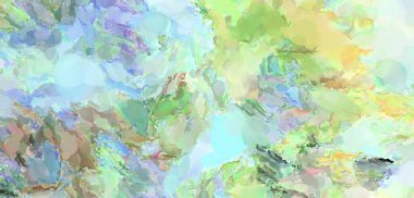 Yumuşak suluboya duvar kağıdı. Hafifçe fırçalanmış renkleri olan sanatsal bir resim. Pastel renkler arkaplana dokunmuş. Soyut duvar sanatı..