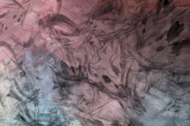 Modern sanat. Taranmış Boyalı Soyut Arkaplan. Fırça darbesi ile boyanmış. Boya darbeleri. 2B Görüntü