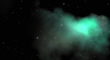 Galaksi uzayındaki yıldız alanı renkli nebula ile. Uzayın derinliklerinin bilim kurgu geçmişi. Ruhsal duvar kağıdı.