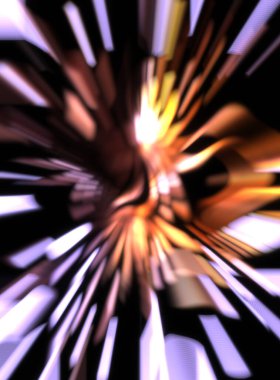 Işık parçacık izleri. Parlayan parçacıkları ve çizgileri olan ışık patlaması yıldızı. Güzel hareketli soyut ışın arkaplanı.