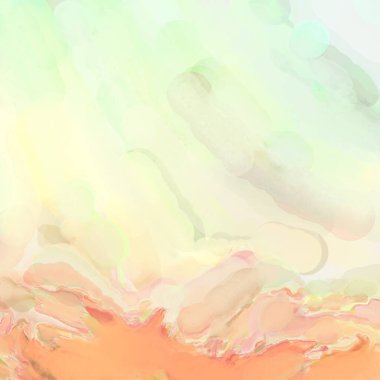 Çağdaş sanat. El işçiliğinin renkli dokusu. Modern resim. Yüzeyde suluboya vuruşlar. Sanatsal arkaplan resmi. Tablo üzerinde soyut resim. Fırça darbeleri. 