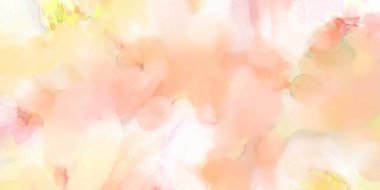 Pastel renklerde suluboya resim. Poster, duvar sanatı, afiş, kart, kitap kapağı ya da ambalaj için rahatlatıcı kompozisyonun yumuşak renkli çizimi. Modern fırça darbeleri resim.