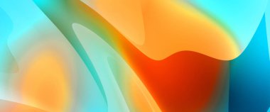 Soyut arkaplan. Renkli dalgalı tasarım duvar kağıdı. yaratıcı grafik 2D çizim. Dinamik şekilli modaya uygun sıvı örtüsü.