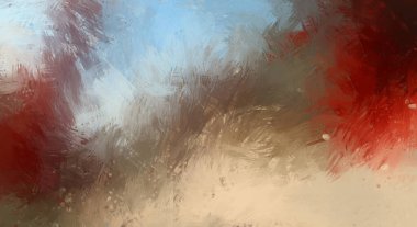 Canlı fırça darbeleriyle boyanmış. Renkli desenli resim. Fırçalanmış duvar kağıdını boya.