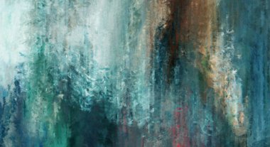 Modern sanat. Renkli çağdaş sanat eserleri. Renkli boya darbeleri. Soyut arkaplanda fırça darbeleri. Fırça boyası. Eşsiz duvar sanatı.