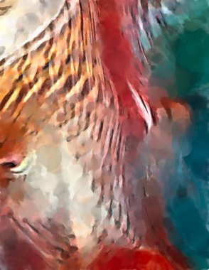 Modern sanat. Renkli çağdaş sanat eserleri. Renkli boya darbeleri. Soyut arkaplanda fırça darbeleri. fırça boyası.