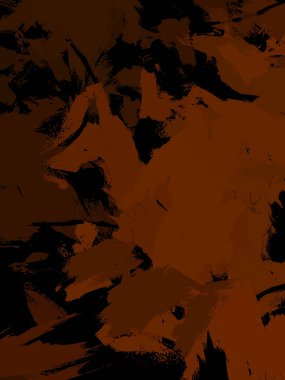 Vahşi fırça darbeleriyle yaratıcı soyut resim. Artistik fırça darbeleriyle donatılmış. Renkli ve canlı bir tasvir. Boyalı sanat.