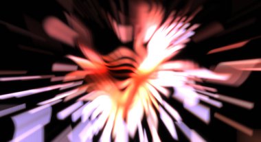 Işık parçacık izleri. Parlayan parçacıkları ve çizgileri olan ışık patlaması yıldızı. Güzel hareketli soyut ışın arkaplanı.