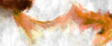 Soyut arkaplanda pürüzlü fırça darbeleri. Fırça boyası. Renkli boya darbeleri. Eşsiz duvar sanatı. Tuvaldeki modern sanat. Renkli çağdaş sanat eserleri. 