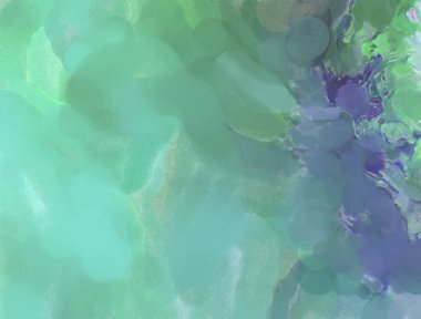 2D çizim. Sanatsal arkaplan resmi. Tablo üzerinde soyut resim. Çağdaş sanat. El yapımı resim. Renkli doku. Modern sanat eserleri. Yüzeyde suluboya fırça darbeleriyle boyama.