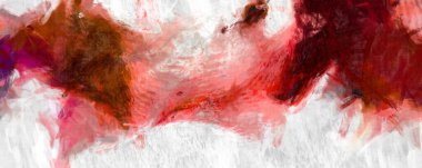 Soyut arkaplanda pürüzlü fırça darbeleri. Fırça boyası. Renkli boya darbeleri. Eşsiz duvar sanatı. Tuvaldeki modern sanat. Renkli çağdaş sanat eserleri. 