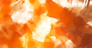 El yapımı sürreal soyut desenli suluboya. Modern sanatsal resim. 2D çizim. Arkaplan boyası karışımı. Yaratıcı duvar sanatı. Çağdaş sanat