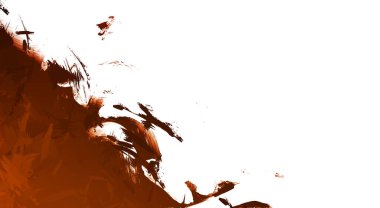 Taranmış Boyalı Soyut Arkaplan. Vahşi kaotik fırça darbeleri. Boya darbeleri. 2D İllüstrasyon. Fırça darbeli resim. 