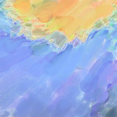 El yapımı sürreal soyut desenli suluboya. Modern sanatsal resim. 2D çizim. Arkaplan boyası karışımı. Yaratıcı duvar sanatı. Çağdaş sanat.