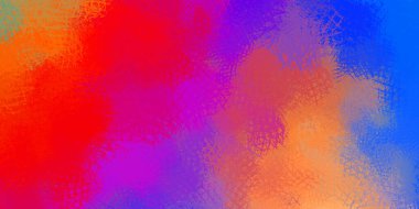 Duvar sanatı Eşsiz ve yaratıcı illüstrasyon. Fırça darbesi ile boyanmış. Renkli fırça darbelerinin soyut arkaplanı. Fırçalanmış canlı duvar kâğıdı. Boyalı sanatsal yaratım.