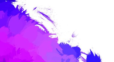 Taranmış Boyalı Soyut Arkaplan. Vahşi kaotik fırça darbeleri. Boya darbeleri. 2D İllüstrasyon. Fırça darbeli resim. 