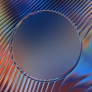 Soyut çerçeveli arkaplan. Renkli, canlı, dalgalı bir duvar kağıdı. Merkezi çerçeveli yaratıcı grafik 2d çizim. Dinamik şekilli modaya uygun sıvı örtüsü.