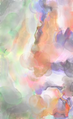 Çağdaş sanat. El yapımı resim. Modern sanat eserleri. Yüzeyde suluboya fırça darbeleriyle resim yapmak. 2D çizim. Sanatsal arkaplan resmi. Tablo üzerinde soyut resim. Renkli doku.