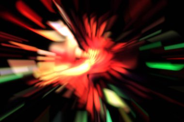 Işık parçacık izleri. Parlayan parçacıkları ve çizgileri olan ışık patlaması yıldızı. Güzel hareketli soyut ışın arkaplanı.